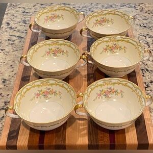 Vintage Noritake Nanette crème soup bowl set of 6